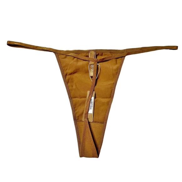 NWT Skims Cotton Jersey T-String Thong in Camel Women's 3X - Picture 2 of 7